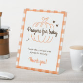 Baby shower voor neutraal zoet pompoen voor Baby Reclamebord Met Voetstuk (Insitu)