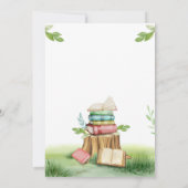 Baby shower voor nieuwe boekboeken in het magazijn kaart (Achterkant)