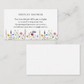 Baby shower voor onbewerkte bloem informatiekaartje (Voorkant / Achterkant)