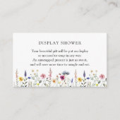 Baby shower voor onbewerkte bloem informatiekaartje (Voorkant)