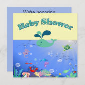 Baby shower voor onderwateravontuur kaart (Voorkant / Achterkant)