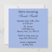 Baby shower voor onderwateravontuur kaart (Achterkant)