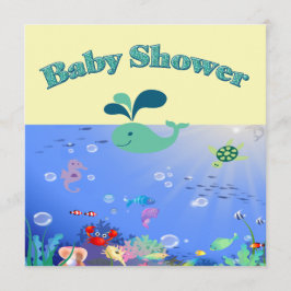 Baby shower voor onderwateravontuur kaart