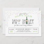 Baby shower voor paren | Happy Hour Kaart (Voorkant)