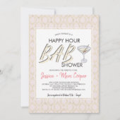 Baby shower voor paren | Happy Hour-kaart Kaart (Voorkant)