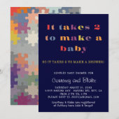 Baby shower voor paren kaart (Voorkant / Achterkant)