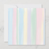 Baby shower voor pasteelregenboogstrepen kaart (Achterkant)
