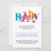 baby shower voor patches en kleuren kaart (Voorkant)