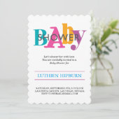 baby shower voor patches en kleuren kaart (Staand voorkant)