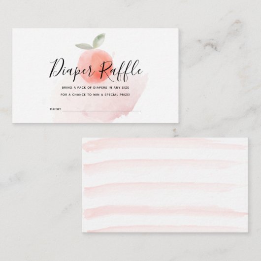 Baby shower voor perzage Waterverf Informatiekaartje (Voorkant / Achterkant)