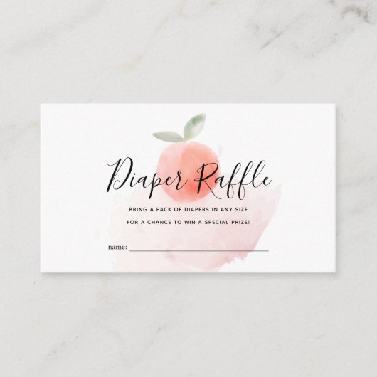 Baby shower voor perzage Waterverf Informatiekaartje (Voorkant)