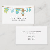 Baby shower voor peuters visitekaartje (Voorkant / Achterkant)