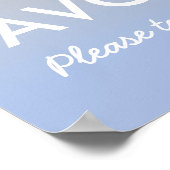 Baby shower voor Poster Ombre Blue Silver (Hoek)