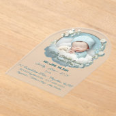 Baby shower voor Precious Baby Boy Acryl Uitnodigingen (Laagn)