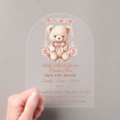 Baby shower voor Precious Baby Girl Acryl Uitnodigingen (Insitu (Draagbaar))