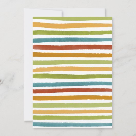 Baby shower voor primaire kleurjongen Boho-regenbo Kaart (Achterkant)