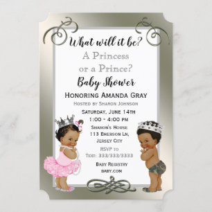 Baby Shower voor Prins of Prinses Kaart