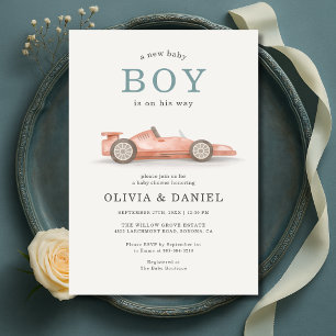 Baby Shower voor raceauto koppels Kaart