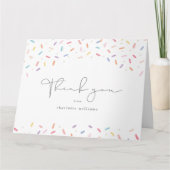 Baby shower voor regenboog bedankkaart (Voorkant)