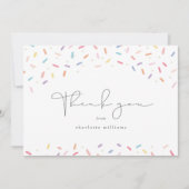 Baby shower voor regenboog bedankkaart (Voorkant)