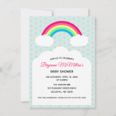 Baby shower voor regenboog en wolken kaart (Voorkant)