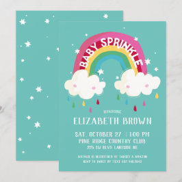 Baby shower voor regenboog kaart