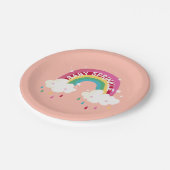 Baby shower voor regenboog papieren bordje (Gekanteld)