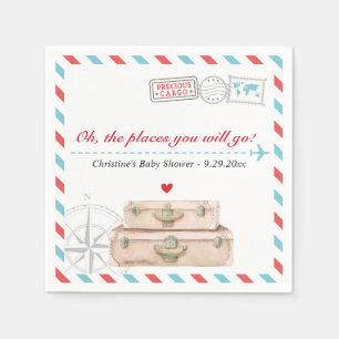 Baby shower voor reisavontuur Napkins Servet