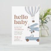 Baby shower voor reisvervoer kaart (Staand voorkant)