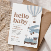 Baby shower voor reisvervoer kaart