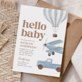 Baby shower voor reisvervoer kaart