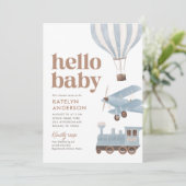 Baby shower voor reisvervoer kaart (Staand voorkant)