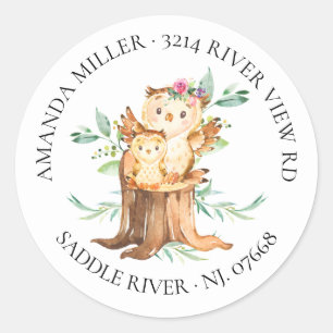 Baby shower voor retournering van mam en Baby Ronde Sticker
