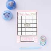 Baby shower voor roze en gouden vlinder flyer (Enkel)