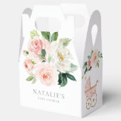 Baby shower voor roze Floral Girl Bedankdoosjes (Geopend)