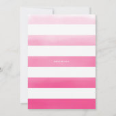 Baby shower voor roze ombre Modern Kaart (Achterkant)