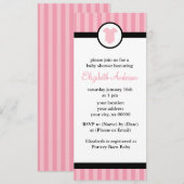 Baby shower voor roze outfit meisje kaart (Voorkant / Achterkant)