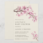 Baby shower voor roze paren (Voorkant / Achterkant)