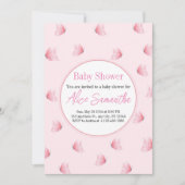 Baby shower voor roze vlinder kaart (Voorkant)