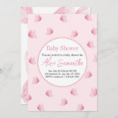 Baby shower voor roze vlinder kaart (Voorkant / Achterkant)