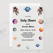 Baby shower voor ruimteastronauten kaart (Voorkant / Achterkant)