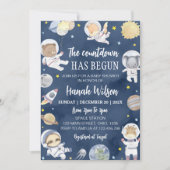 Baby shower voor ruimtesafari's kaart (Voorkant)