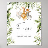 Baby shower voor Safari-dieren Poster (Voorkant)