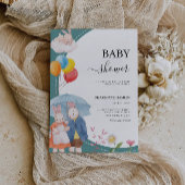 Baby shower voor schattige dieren kaart