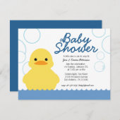 baby shower voor schattige rubbereend kaart (Voorkant / Achterkant)