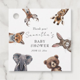 baby shower voor schattige safaridieren bedankjes labels