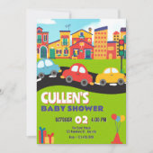 baby shower voor Schattigee auto's Kaart (Voorkant)