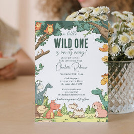 baby shower voor Schattigee bosdieren Kaart