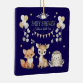 Baby shower voor Schattigee bosdieren | Vos, herte Keramisch Ornament (Rechts)