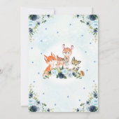 Baby shower voor Schattigee marineblauwe bosdieren Kaart (Achterkant)